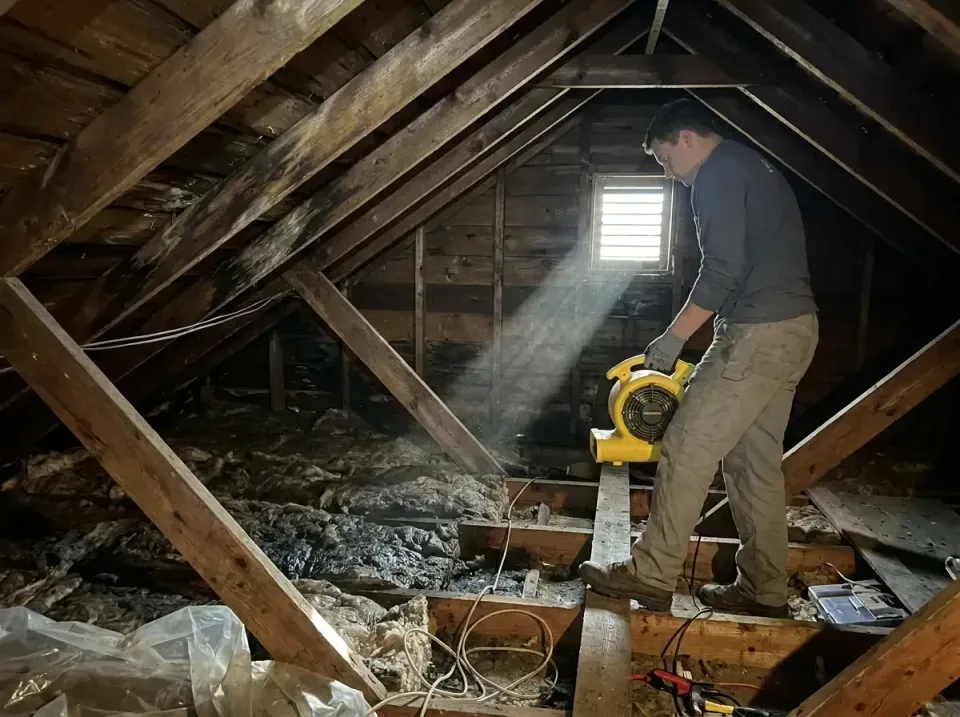 attic-water-damage-drying-proc-007 — frequently asked questions, Emergency Water Extraction & 24/7 Flood Response in Browns…